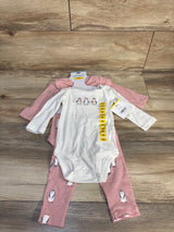 NEW Carter's 3pc Bodysuit Set Pink sz 6m