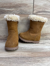 Cat & Jack Honor Faux Fur Trin Suede Boots Brown sz 5c