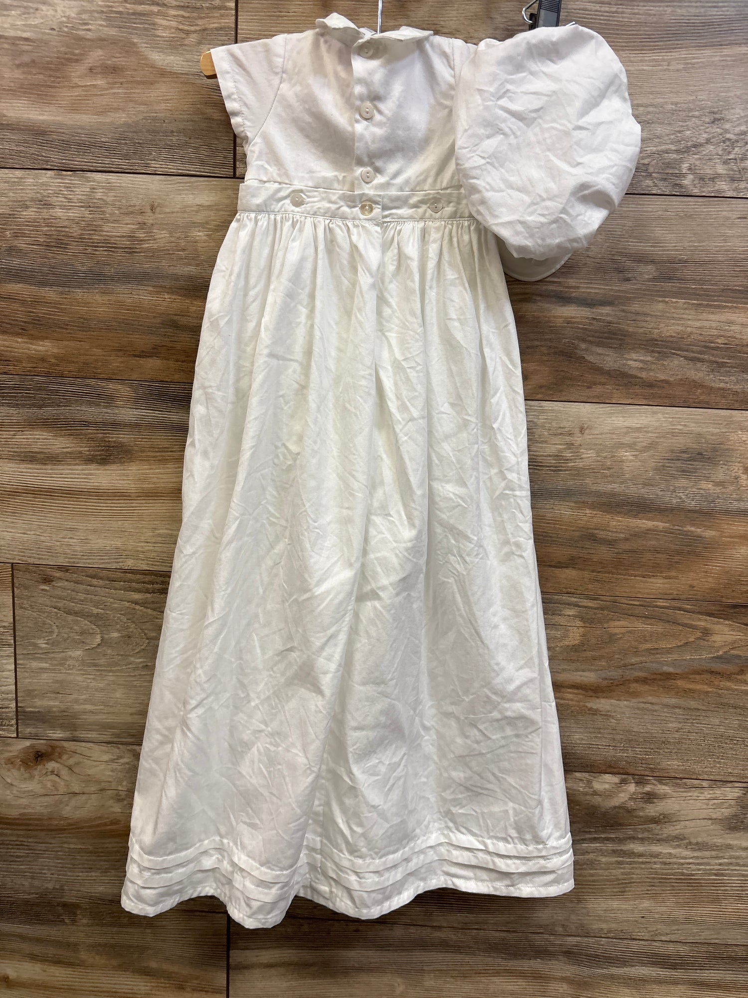 Fantaisie Bebes 3pc Christening Gown Set White sz 6m