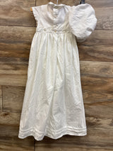 Fantaisie Bebes 3pc Christening Gown Set White sz 6m