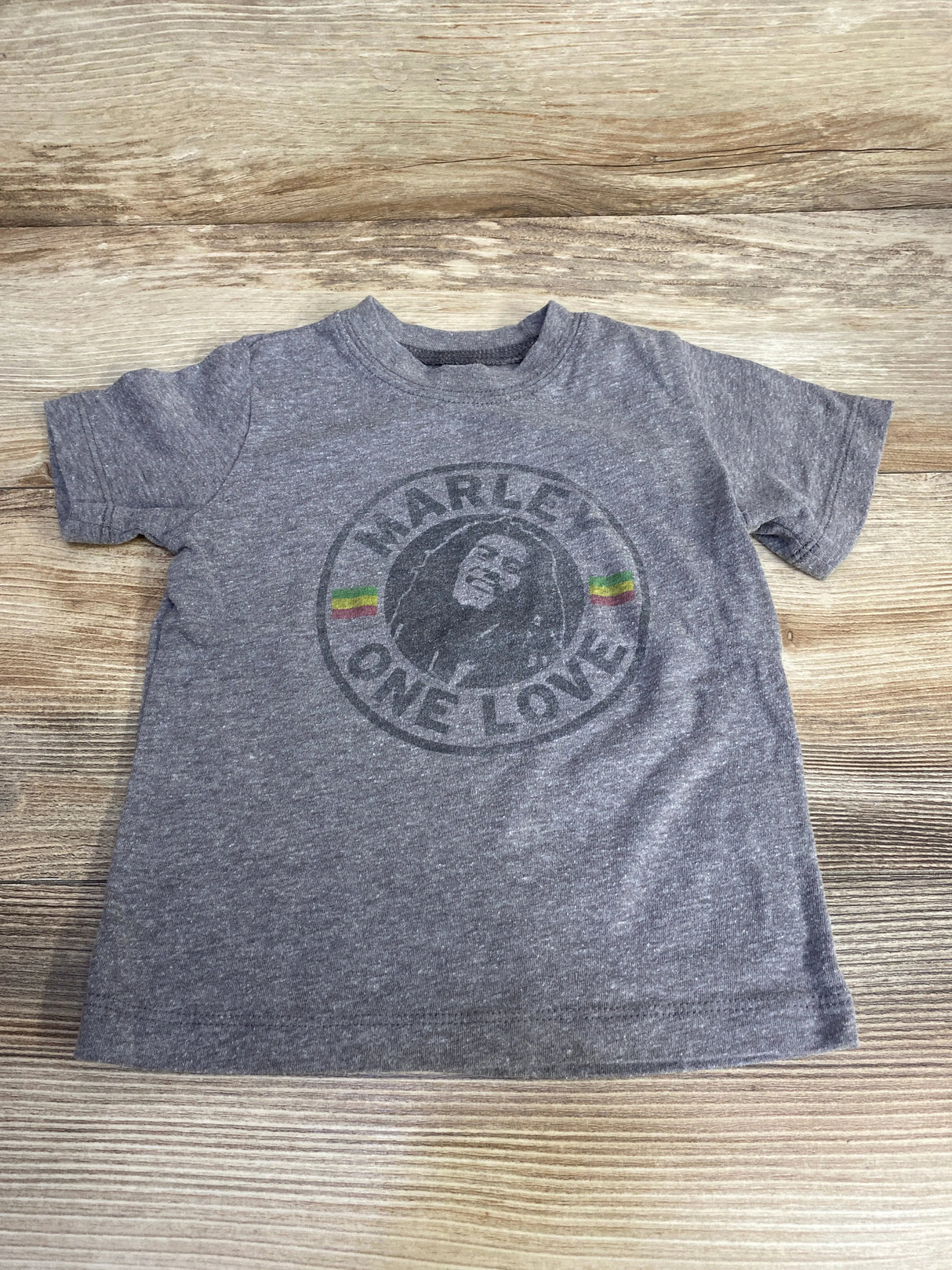 Zion Rootswear Bob Marley One Love Shirt Grey sz 2T