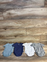 Goobie Baby 4pk Side Snap Bodysuit Set Grey sz 3-6m