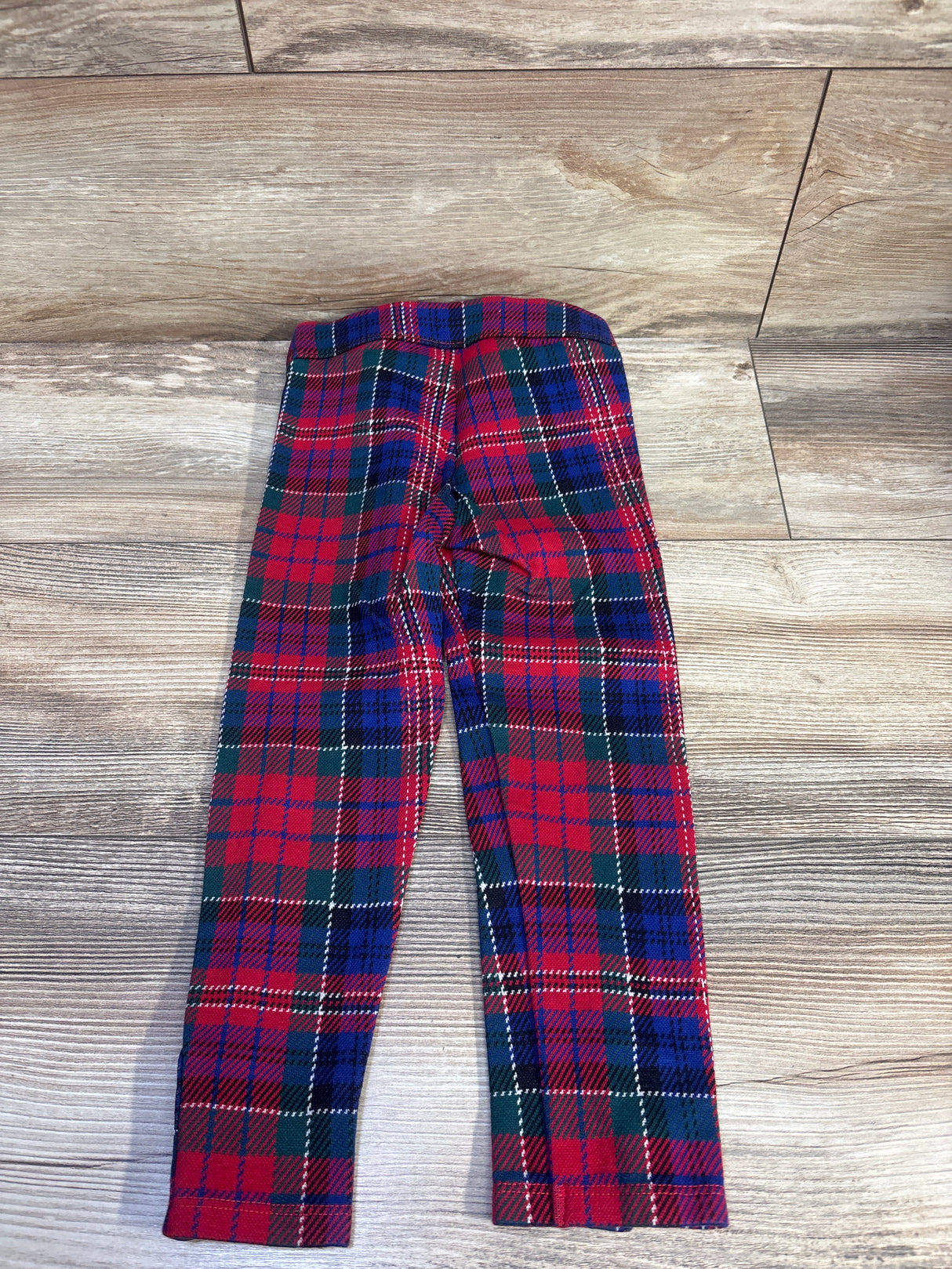 Janie & Jack Tartan Button Cuff Pants Red sz 4T