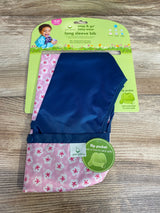 NEW Green Sprouts Snap & Go Easy-Wear Long Sleeve Bib in Pink Blossom 12-24m