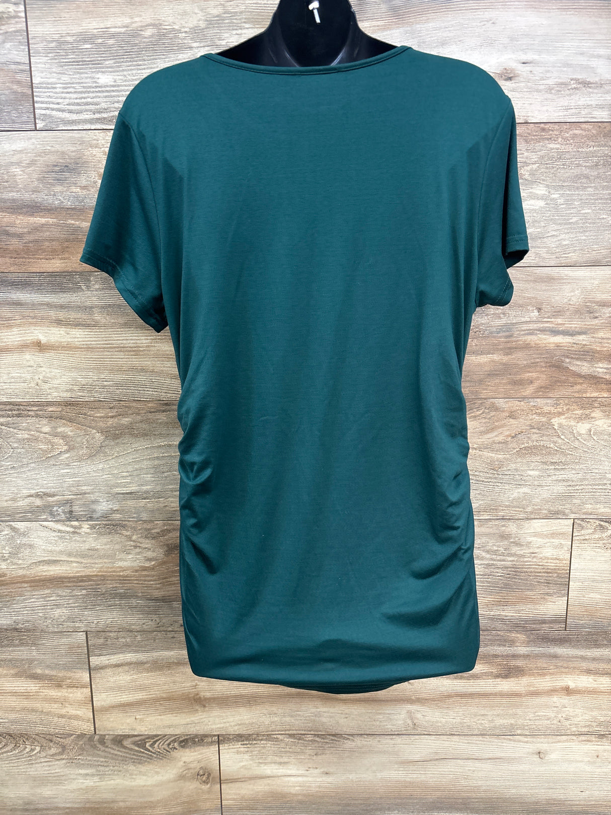 Ekouaer Ruched Shirt Emerald sz XXL
