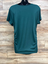 Ekouaer Ruched Shirt Emerald sz XXL