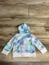 NEW Cat & Jack Tie-Dye Full Zip Hoodie White sz 2T