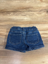 OshKosh Floral Embroidered Denim Short Blue sz 2T