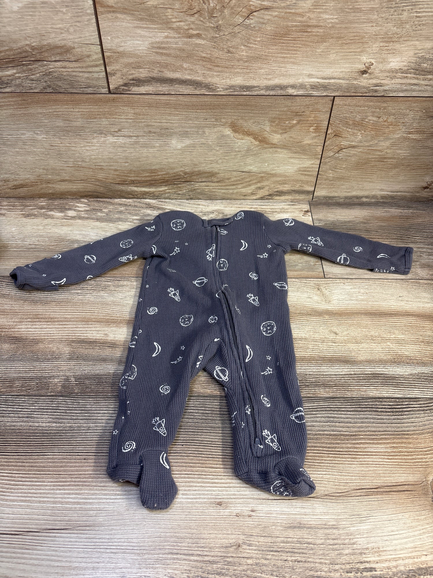 Carter's Waffle Knit Sleeper Grey sz 3m