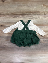 Cloud Island 2pc Long Sleeve Bodysuit & Overall Bubble Romper Ivory sz Newborn