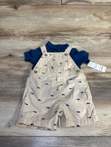NEW Just One You 2pc Polo Shirt & Shortalls Set Navy 9m