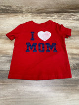 Oshkosh I Love Mom Shirt Red sz 18m