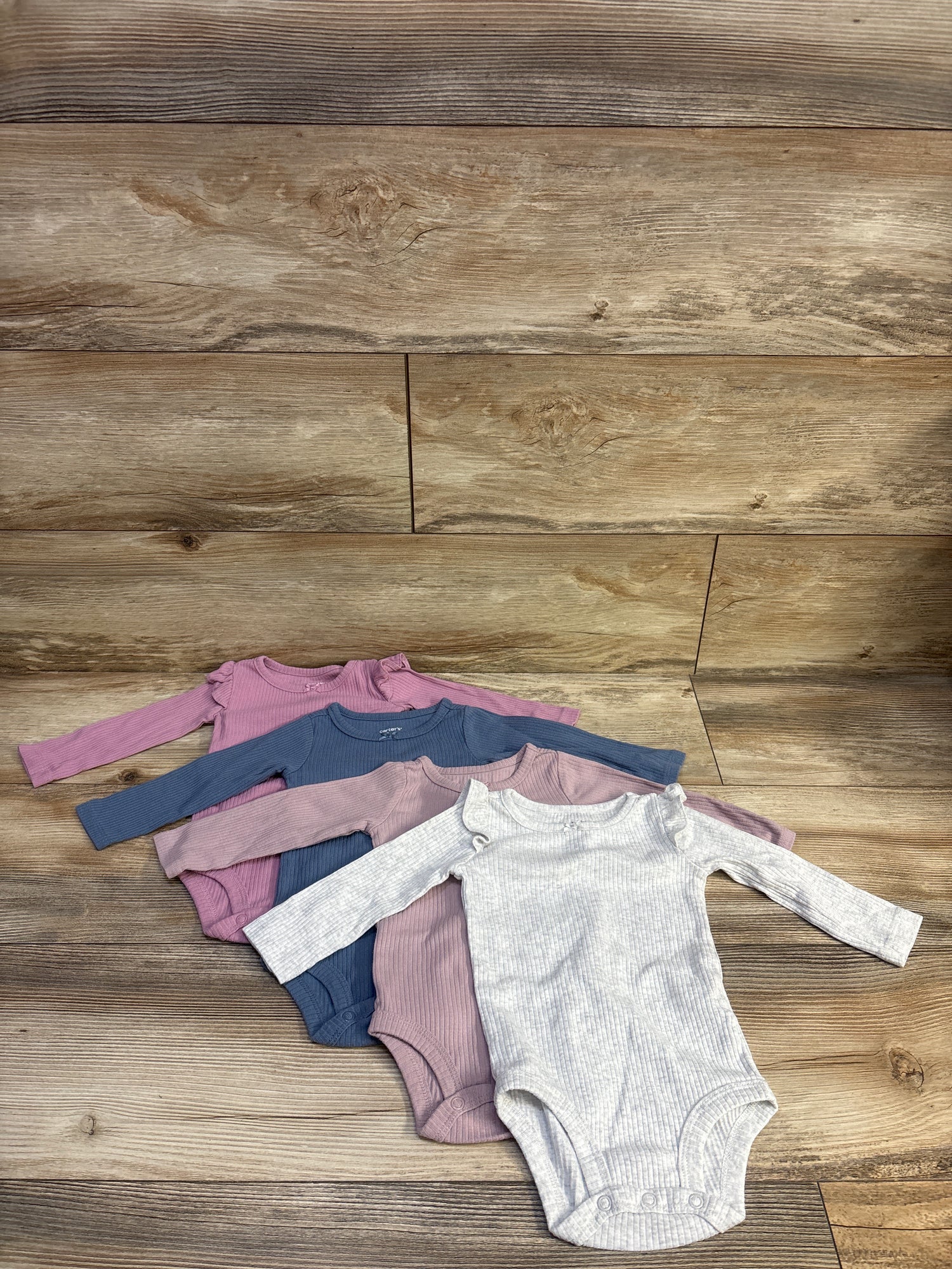 Carter's 4pk Ribbed Bodysuits Pink sz 9m