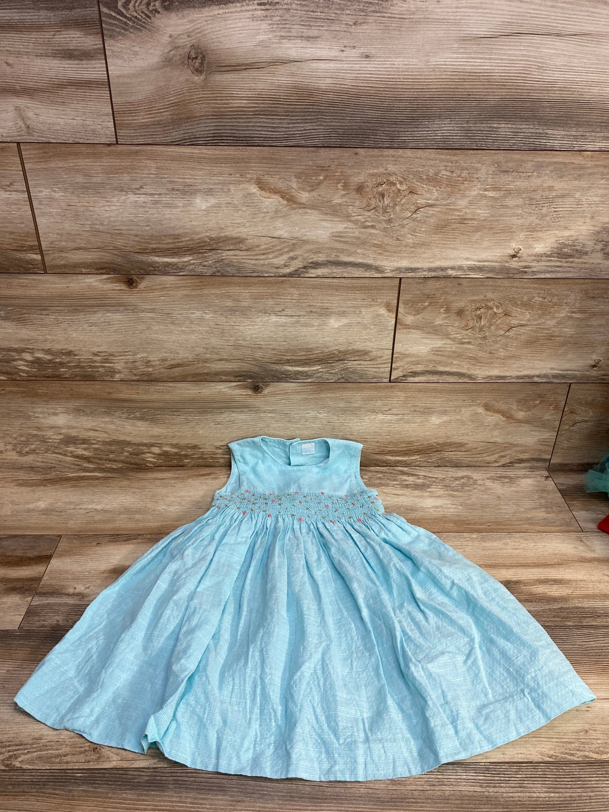 Edgehill Collection Smocked Floral Dress Blue sz 5T