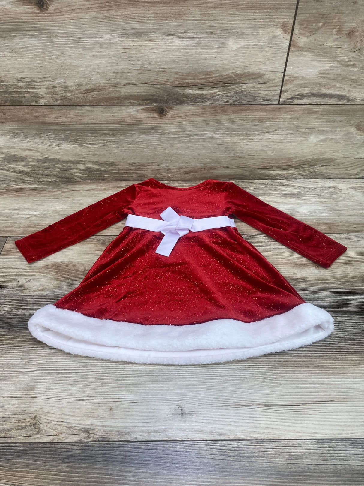 Bonnie Baby Velvet Santa Dress Red sz 18m