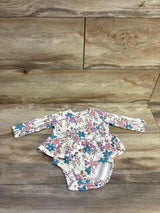 Carter's Floral Skirted Bodysuit Ivory sz 6m