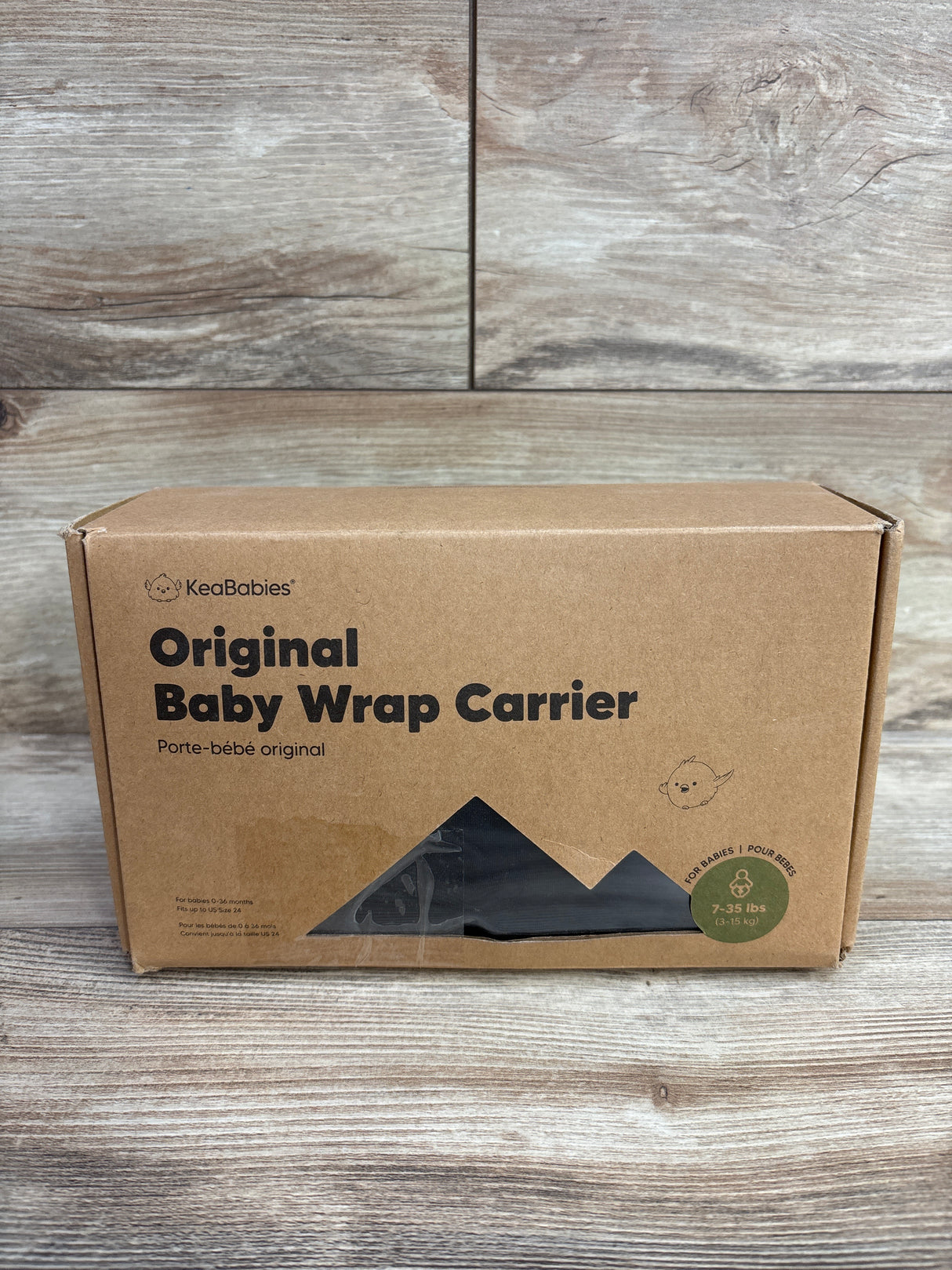 KeaBabies Original Baby Wrap Carrier - Black 7-35lbs