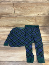 Little Sleepies 2pc Bamboo Pajama Set in Emerald Green Plaid sz 4T