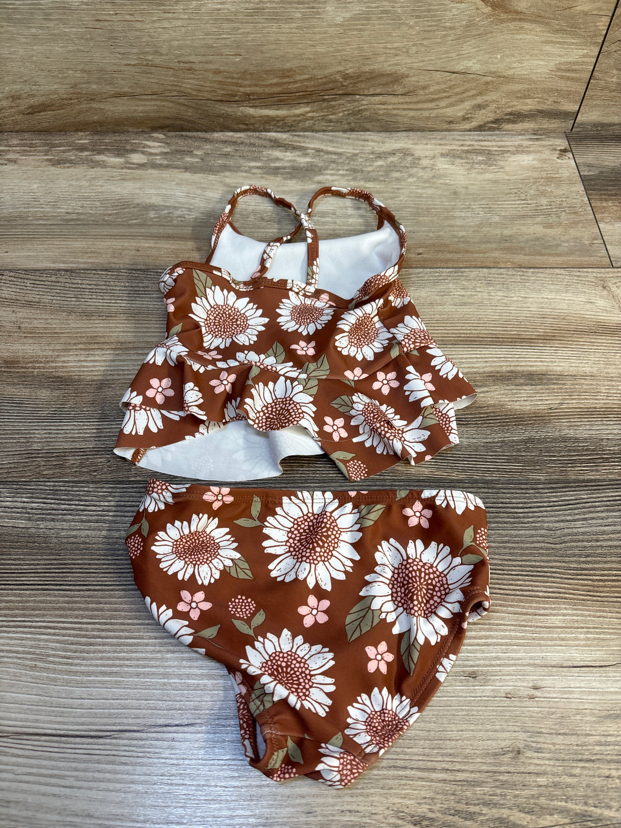 Carter's 2pc Swim Suit Floral Brown sz 9m