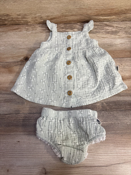 Rabbit + Bear 2pc Dress & Bloomers Green sz 6-9m - Me n Mommy To Be