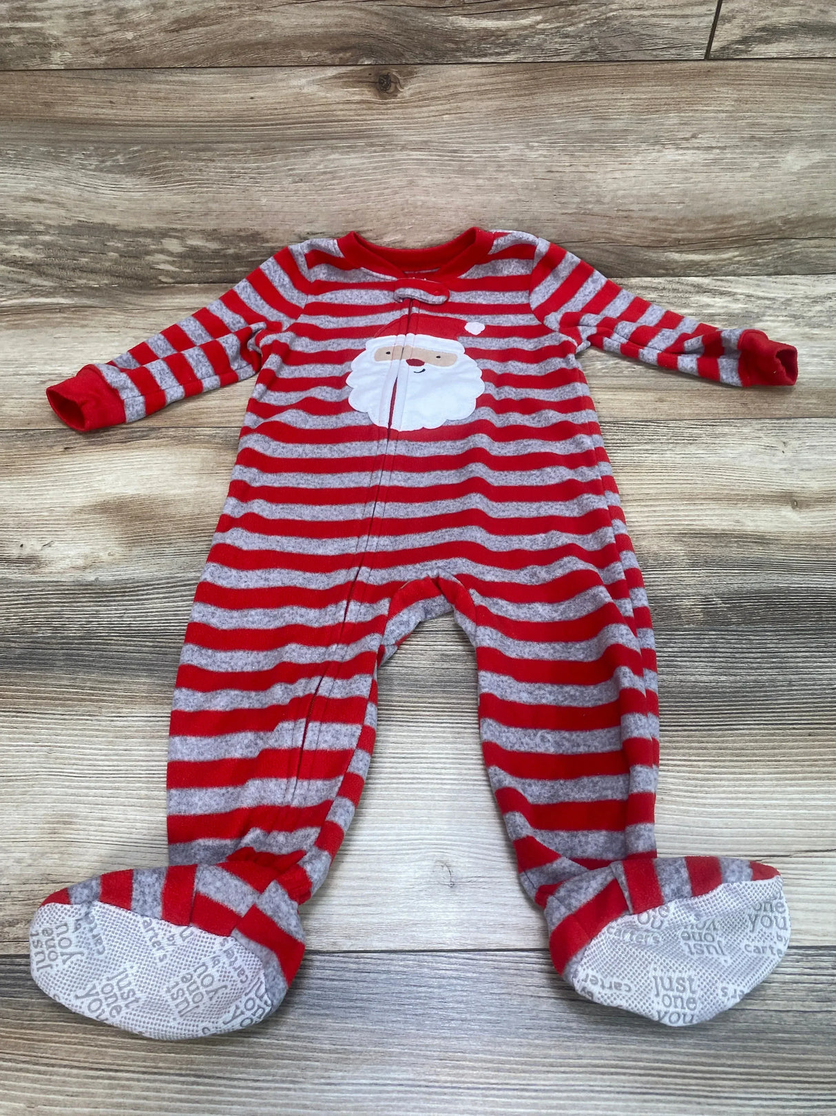 Just One You Striped Santa Blanket Sleeper Red sz 12m - Me n Mommy To Be