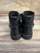 Old Navy Faux Leather Zip Up Moto Boots Black sz 6c
