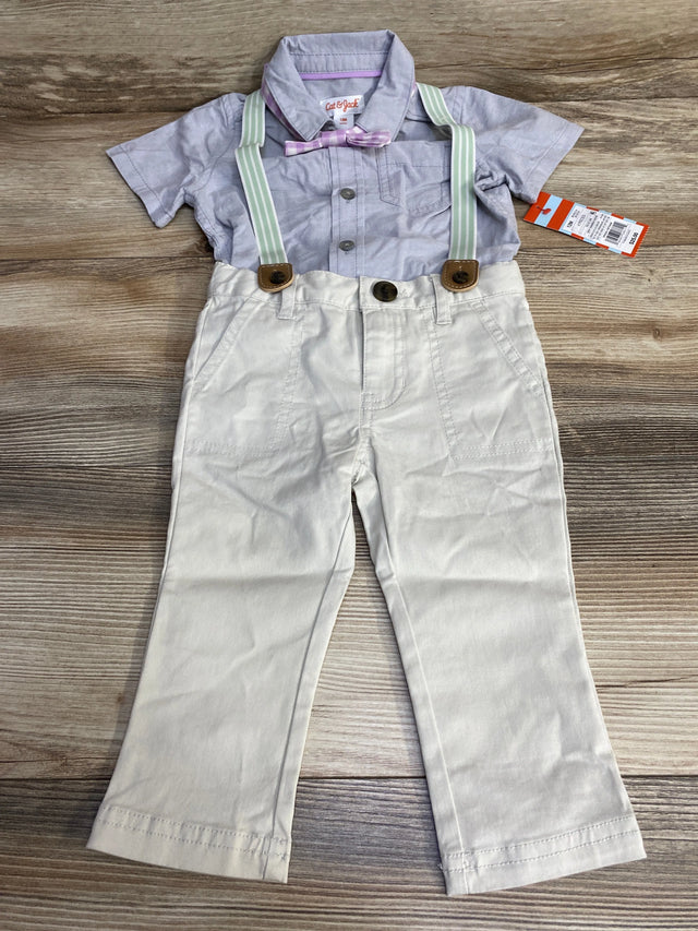 NEW Cat & Jack 4pc Suspender Set Grey sz 12m - Me n Mommy To Be