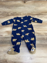 Carter's Bear Print Blanket Sleeper Navy sz 3m