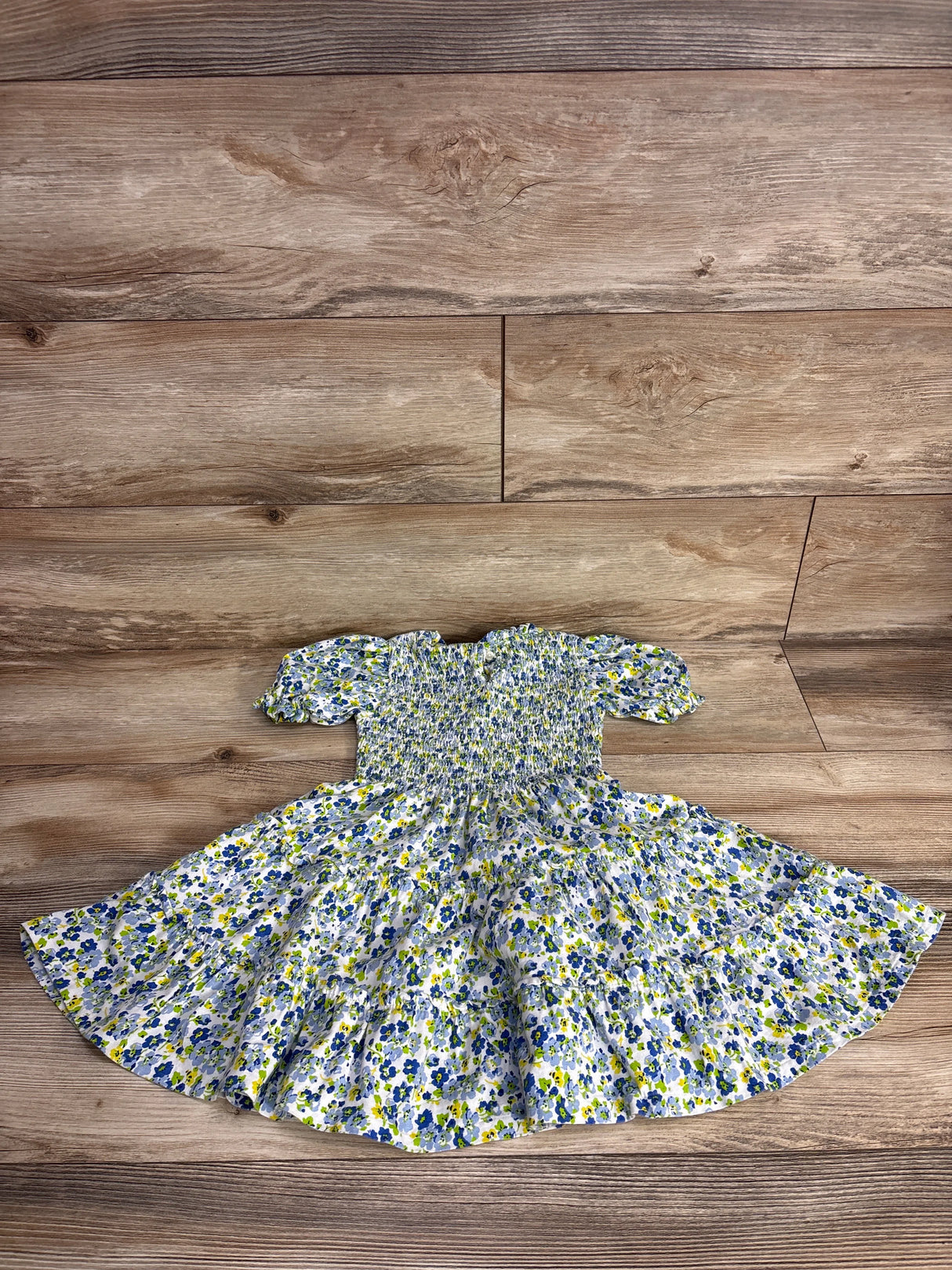 Polo Ralph Lauren Floral Smocked Cotton Jersey Dress Blue sz 5T