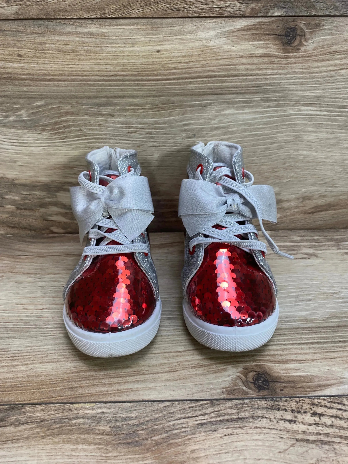 Ground Up Baby Sequin High Tops Red Sz 6c