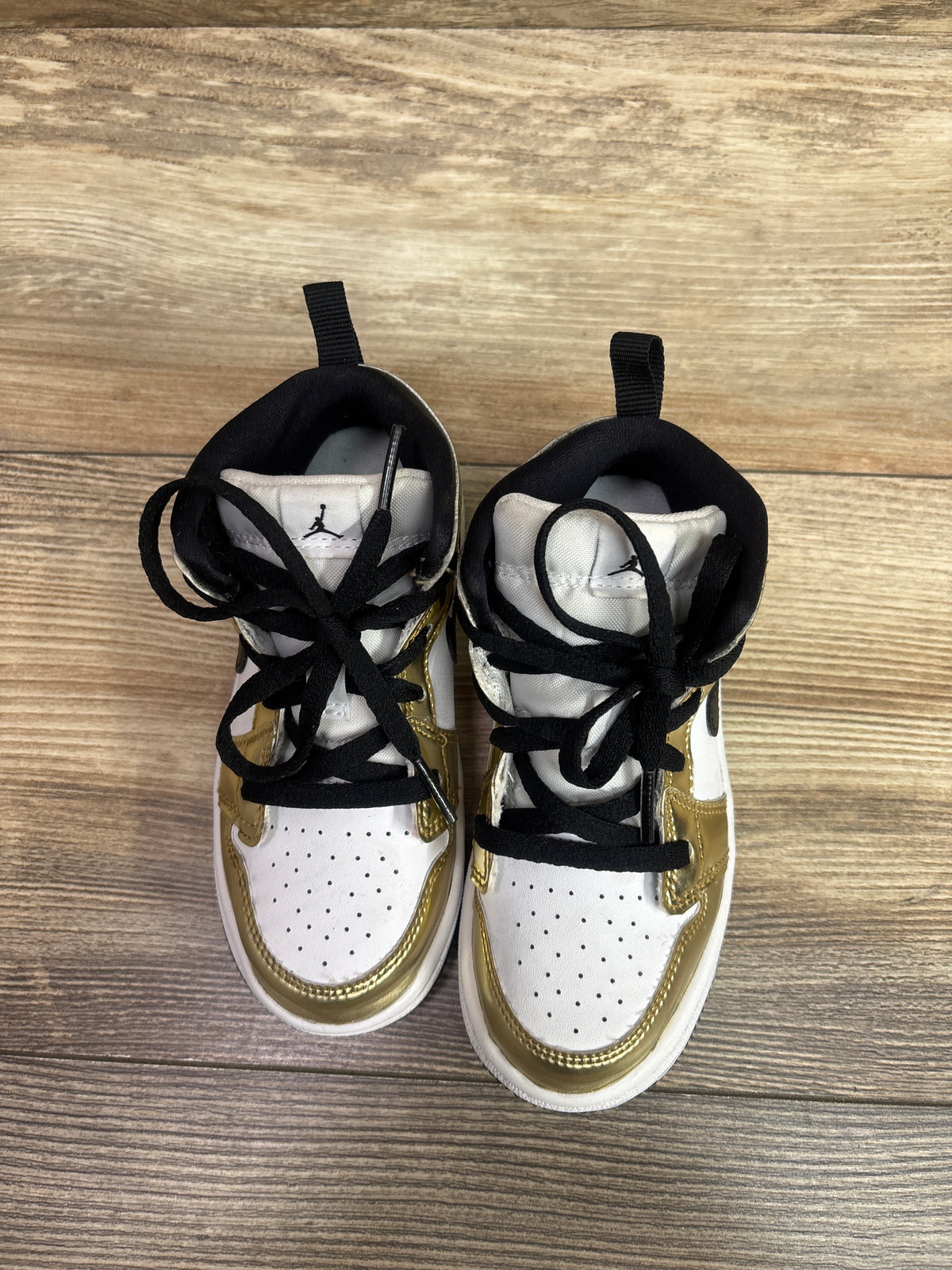 Air Jordan 1 Mid SE TD 'Metallic Gold' Sneakers sz 10c