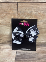 NEW Ghost Print Hair Bow Black