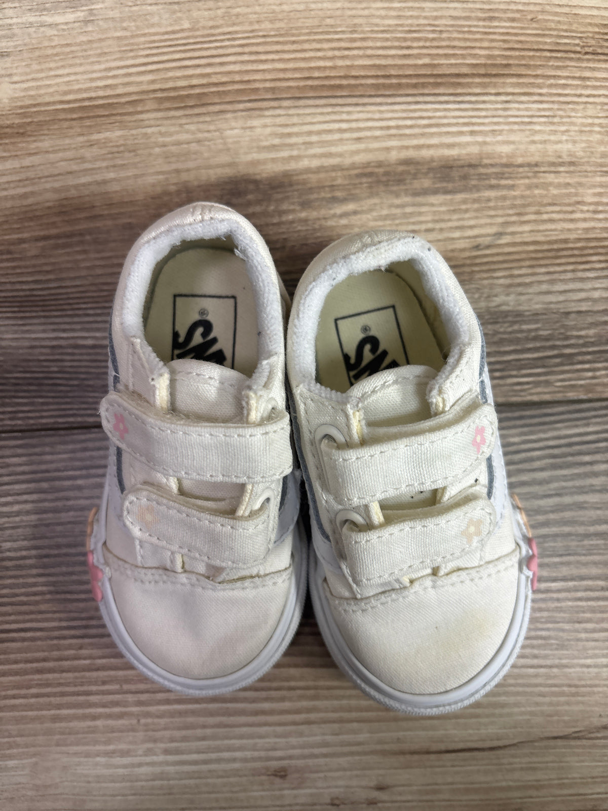 Vans Old Skool V Floral Cream Sneakers sz 5c