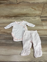Mighty Goods 2pc Side Snap Bodysuit & Footed Pants Set Pink sz Preemie