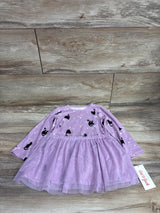 NEW Cat & Jack Halloween Cat Witch Long Sleeve Tulle Dress Purple sz 18m