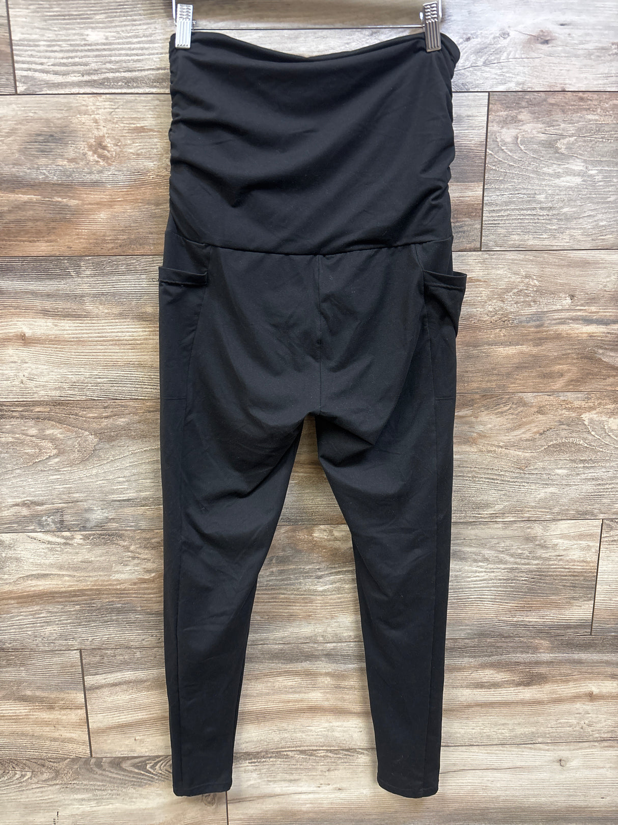 Maternity Ruched Over-Belly Leggings Black sz Large