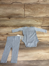 NEW Kate Quinn 2pc Bamboo Long Sleeve Bodysuit & Pants Set Blue sz 6-12m