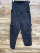 Isabel Maternity 90s Straight Cargo Jeans Black sz Large