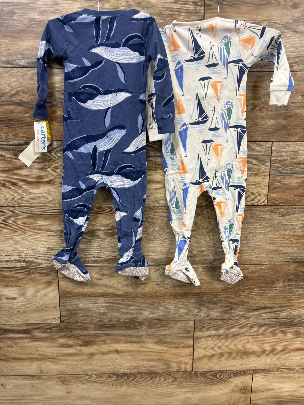 NEW Just One You 2pk Sleepers Whale & Boat Print sz 18m