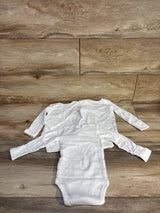 NWOT Simple Joys 3pk Long Sleeve Bodysuit Set White sz 0-3m