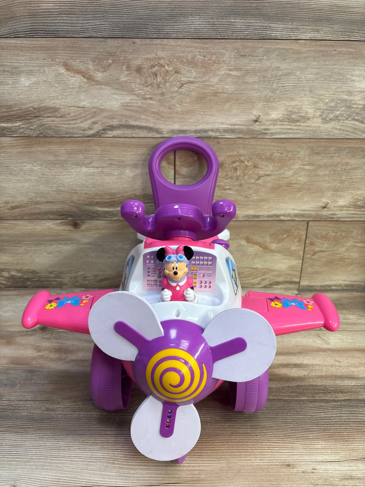 Kiddieland Disney Minnie Mouse Plane Lights & Sounds Activity Ride-On