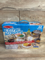 NEW Melissa & Doug 22-Piece Play Kitchen Accessories Set