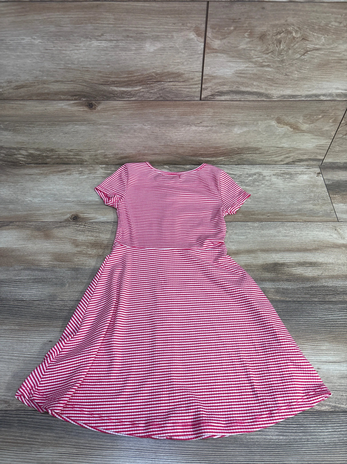 Btween Striped Short Sleeve Dress Red sz 5T