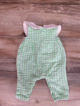 Cat & Jack Gingham Muslin Romper Green sz Newborn