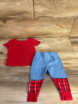 Marvel Spider-Man 2pc Pajama Set Red sz 12m