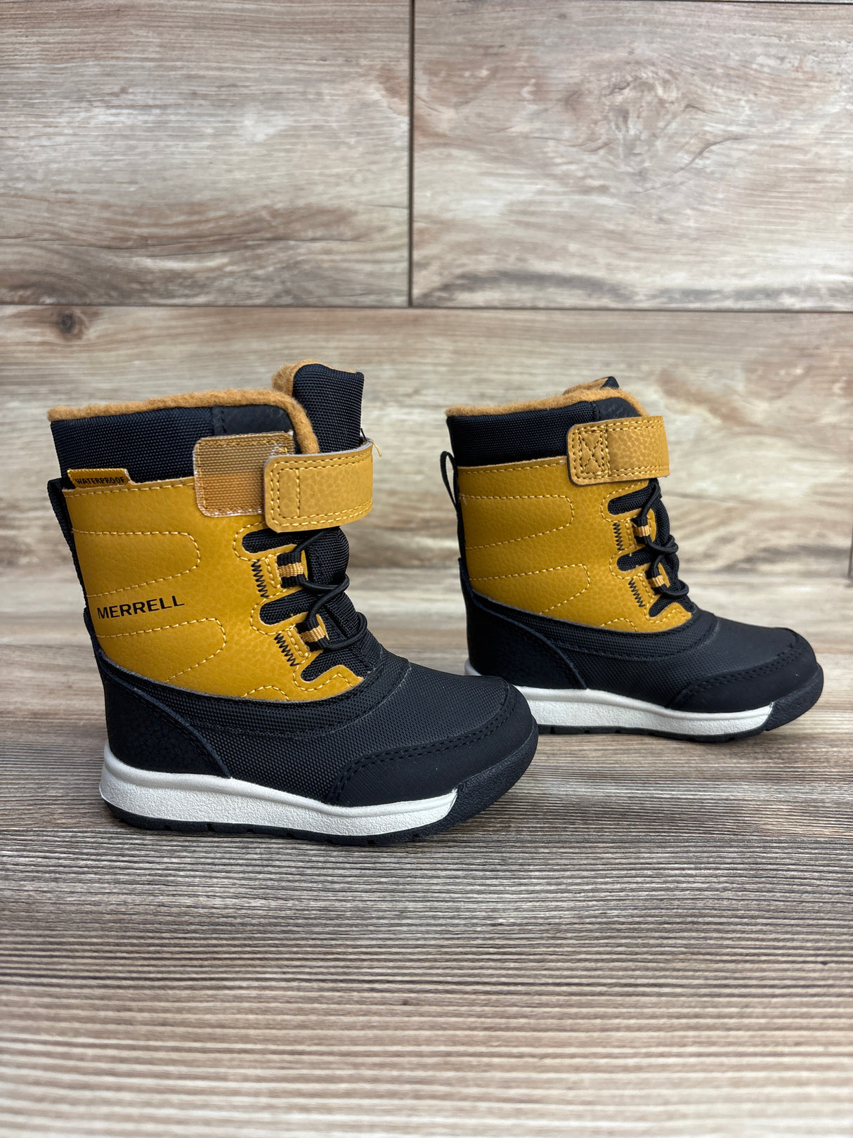 Merrell Snow Storm JR Waterproof Winter Boots, Wheat sz 5c
