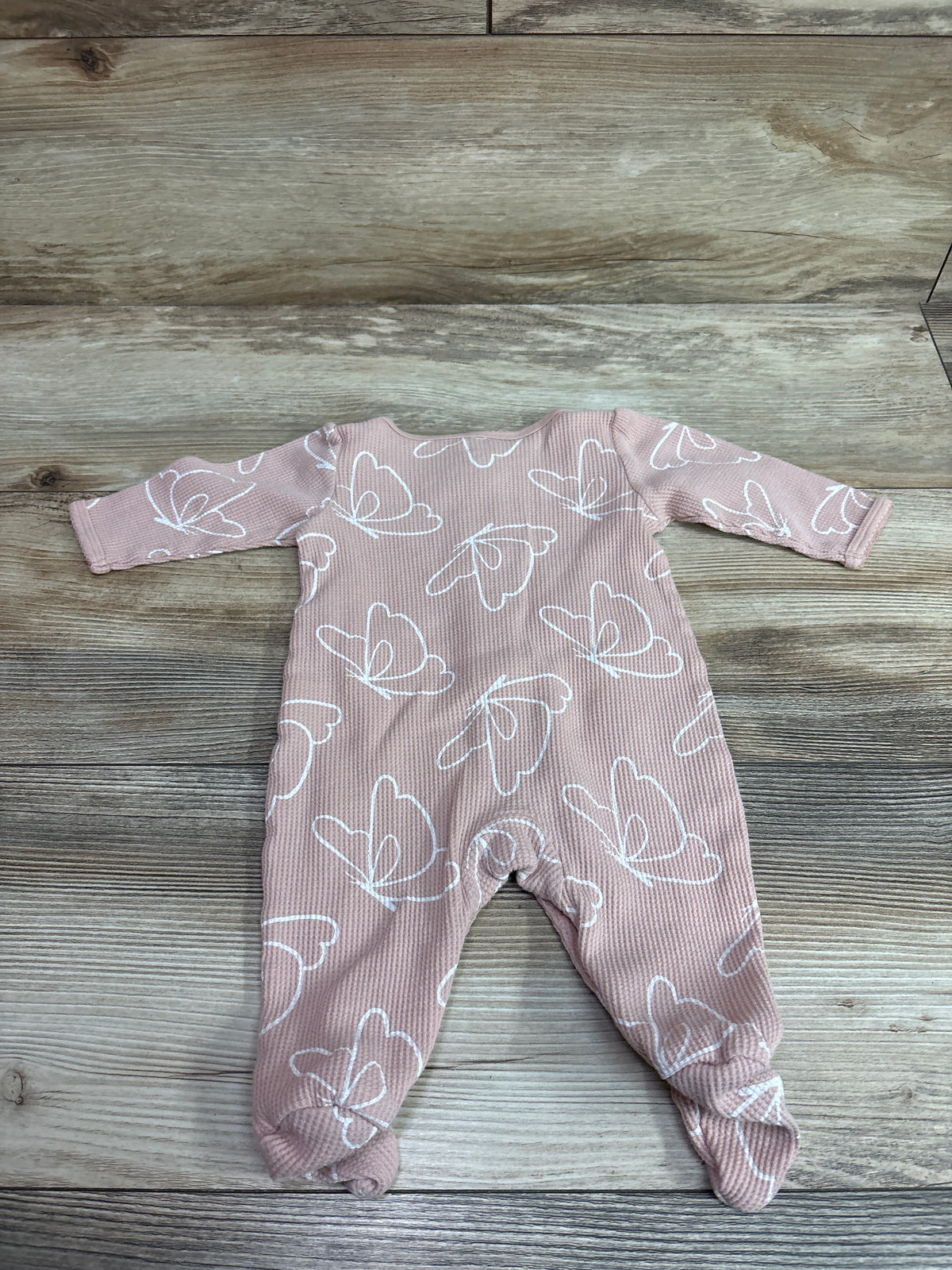 Carter's Waffle Knit Snap Sleeper Pink sz 3m