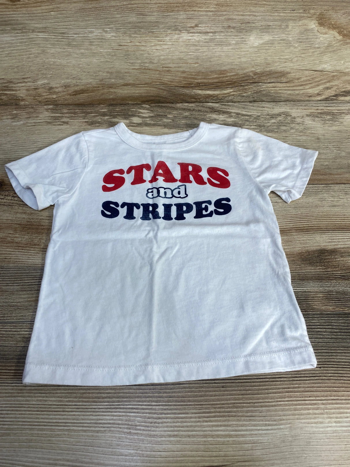 Celebrate Stars and Stripes Shirt White sz 3T