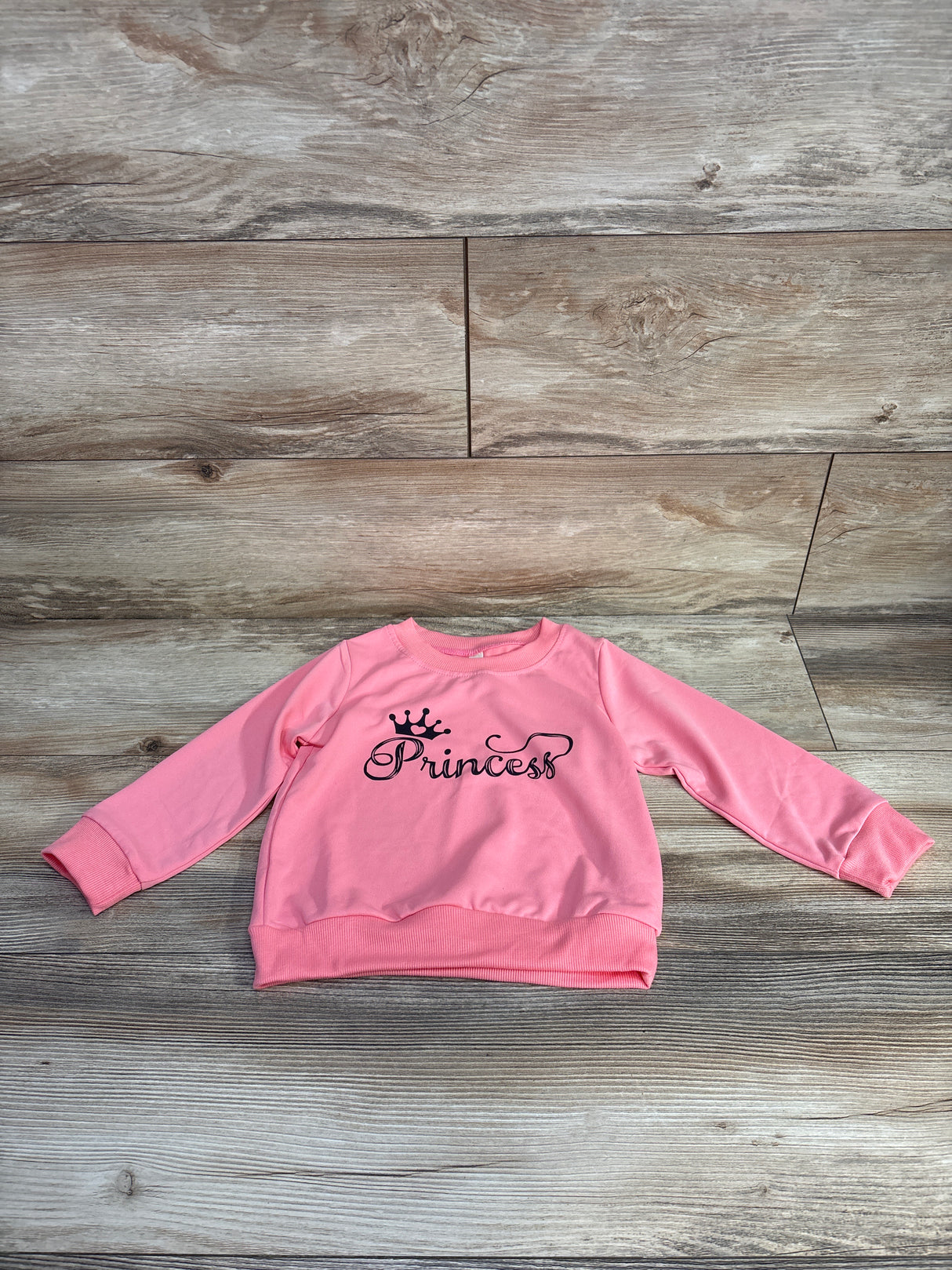 Long Sleeve Princess Print Pull Over Pink sz 2T