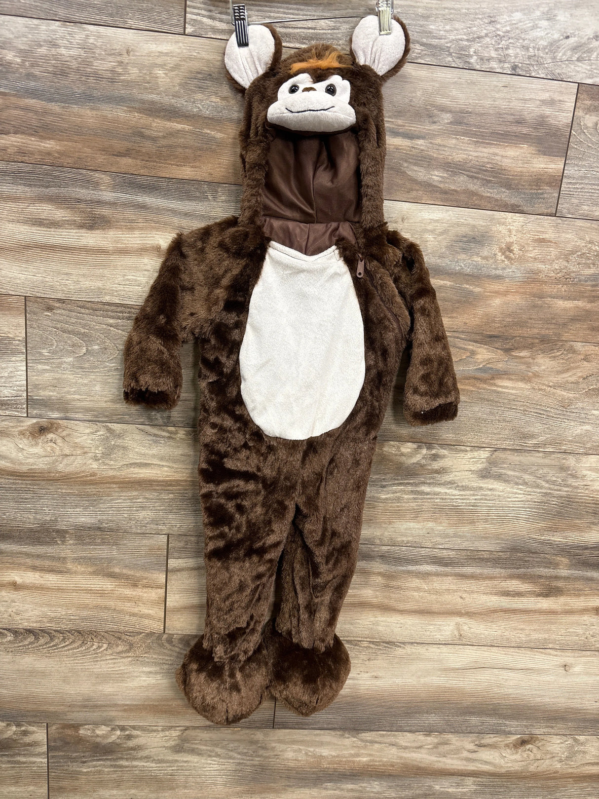 Monkey Hooded Costume Brown sz 18-24m - Me n Mommy To Be